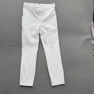 Spanx Pants Womens Medium White Pull-On Skinny Ankle Jeggings Stretch Jean-ish